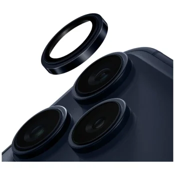 Uniq Optix Prime kameras lēcas aizsargs iPhone 17 Pro / 17 Pro Max ar uzlikšanas rīku – tumši zils | Camera...
