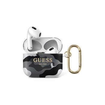 Guess GUA3UCAMG AirPods 3 cover black/black Camo Collection