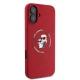 Чехол Karl Lagerfeld Silicone Karl&Choupette Heads Ring MagSafe для iPhone 16 Plus, Красный