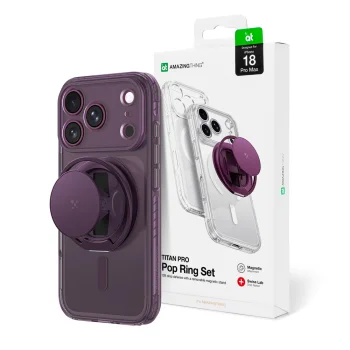Чехол AmazingThing Titan Pro Pop Lens для iPhone 18 Pro Max с подставкой и MagSafe,...