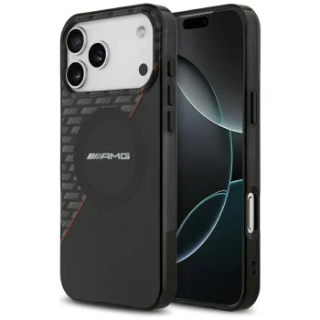 Vāciņš Mercedes AMG iPhone 18 Pro Max / 17 Pro Max MagSafe, melns un sarkans