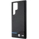 Samsung Galaxy S24 Ultra (SM-S928) BMW Leather Carbon Case Cover (BMHCS24L22NBCK), Black