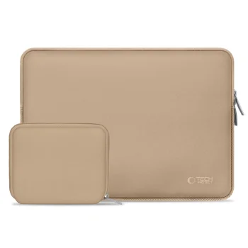 Tech-Protect Neoslim 13-14" klēpjdatora soma ar piederumu maciņu, bēša