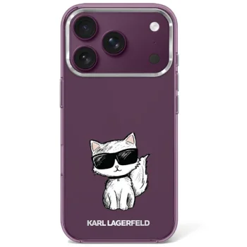 Чехол Karl Lagerfeld IML Choupette MagSafe для iPhone 17 Pro / 18 Pro, бордовый