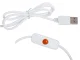 Бестеневая настольная лампа с клипсой, 24 LED, USB, бело-розовая