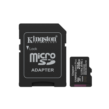 Карта памяти Kingston 256GB microSDXC Canvas Select Plus 150MBps A1, черный