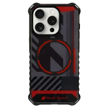 Чехол Audi для iPhone 15 Pro Max IML Sport MagSafe, черный