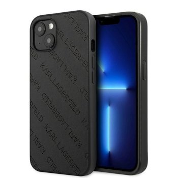 Karl Lagerfeld Perforated Allover vāciņš iPhone 13 mini, melns