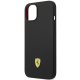 Ferrari iPhone 14 Plus vāciņš Silicone Metal Logo, melns