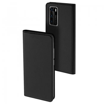 Huawei P40 (ANA-AN00) DUX DUCIS Magnetic Book Case Cover, Black | Telefona Vāciņš Maciņš Apvalks Grāmatiņa