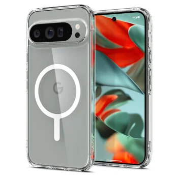 Google Pixel 9 Pro XL Spigen Ultra Hybrid OneTap Ring MagSafe Case Cover, White | Чехол Кабура Кейс...