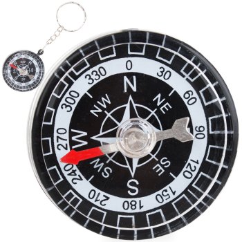 Pocket Compass Keychain for Hiking and Outdoor Navigation