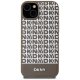 DKNY iPhone 15 Case Leather Printed Pattern MagSafe, Brown