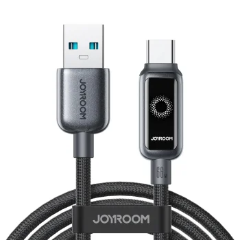 Joyroom S-A55 StarFlight USB-A uz USB-C kabelis 66W 1.2m, melns