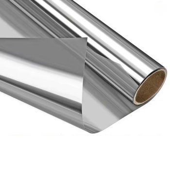 Зеркальная пленка на окна 50x100 см односторонняя, светло-синий...