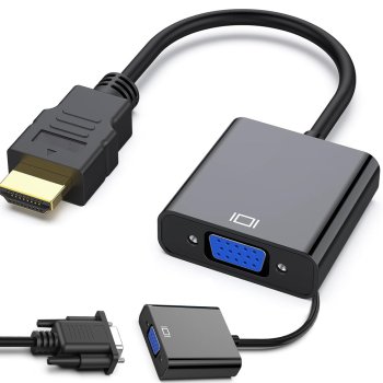 HDMI to VGA Adapter Converter for Monitor Projector, Black