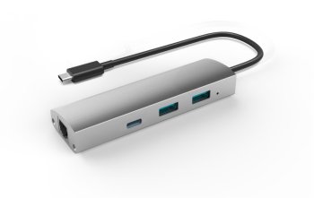 Extra Digital USB 3.1 Adapter with 2x USB 3.0, USB-C and Gigabit Ethernet