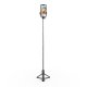 Selfie stick WHS1Y telescopic tripod 1m with phone holder - black