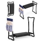 Saliekams dārza ceļu paliktnis un krēsls 2-in-1, zils