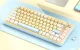 Bezvadu spēļu tastatūra Onikuma MT707 RGB, Hot-Swap, dzeltena