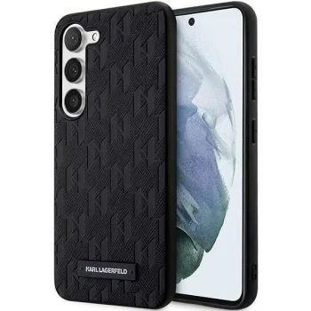 Чехол Karl Lagerfeld для Samsung Galaxy S24 Saffiano Mono Metal Logo, черный