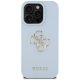 Чехол Guess Grained Big 4G Logo для iPhone 16 Pro - Синий