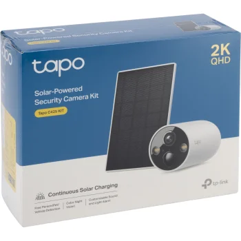 Комплект WiFi камеры наблюдения Tapo C425 KIT с солнечной панелью