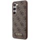 Чехол Guess для Samsung Galaxy S24 Plus 4G Metal Gold Logo, коричневый