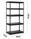 Saliekams Metāla Noliktavas Biroja Istabas Plaukts Skapis, 183x90x45cm, Melns | Folding Rack for Home Warehouse Office