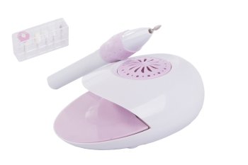 Manikīra un pedikīra aparāts, nagu frēze, bezvadu, ar nagu žāvētāju, ar 5 uzgaļiem
