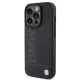 BMW iPhone 15 Pro Max vāciņš Leather Hot Stamp, melns