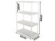 Storage Organizer Shelf for Bathroom Kitchen Laundry Room 64x41x22 cm, White