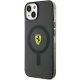 Ferrari iPhone 14 vāciņš Translucent MagSafe, melns