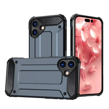 Hybrid Armor Case for iPhone 16 - Blue