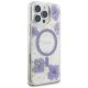 Guess Resin Flowers MagSafe iPhone 16 Pro Max Case - Purple