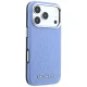 Чехол Karl Lagerfeld Grained Allover Logo MagSafe для iPhone 17/18 Pro Max, синий