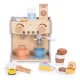 Деревянная кофемашина и магазин для детей Ecotoys 2-в-1, 26 аксессуаров