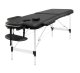 4FIZJO Saliekams alumīnija masāžas galds, kušete, 2 sekcijas, Melns | Foldable Aluminum Massage Table
