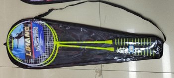 Badminton Racket Set 2 Pack with Carrying Cover, Green
