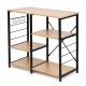 ModernHome Loft stila virtuves plaukts ar āķiem 90 cm, gaišs ozols