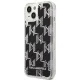 Karl Lagerfeld Liquid Glitter Monogram Case for iPhone 14 Plus - Black