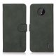 Nokia C10 / C20 KHAZNEH Lint Texture Leather Magnetic Flip Cover Shell Case, Green