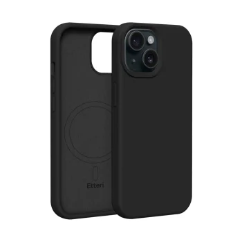 Etteri Silicone Mag vāciņš Apple iPhone 14 6.1", melns