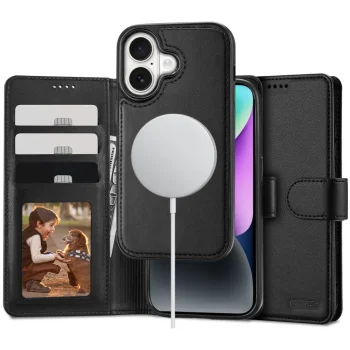 Tech-Protect Wallet MagSafe Case for iPhone 16 Black