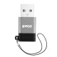 Bwoo BZ-38 USB-A uz USB-C adapteris, Pelēks
