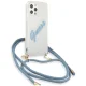 Чехол Guess для iPhone 12 / 12 Pro Script Vintage, синий