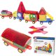 Magnētiskie Rotaļu Celtniecības Bloki Kluči Konstruktors 3D Puzle 72 gab. | Magnetic Building Blocks Bricks Tiles...
