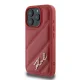 Karl Lagerfeld Quilted Signature vāciņš iPhone 16 Pro Max, sarkans
