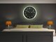 Wall clock fluorescent large silent glowing numbers stars 30cm