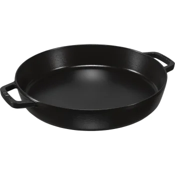 Staub Cast Iron Frying Pan with 2 Handles 34 cm 4.36 l, Black
